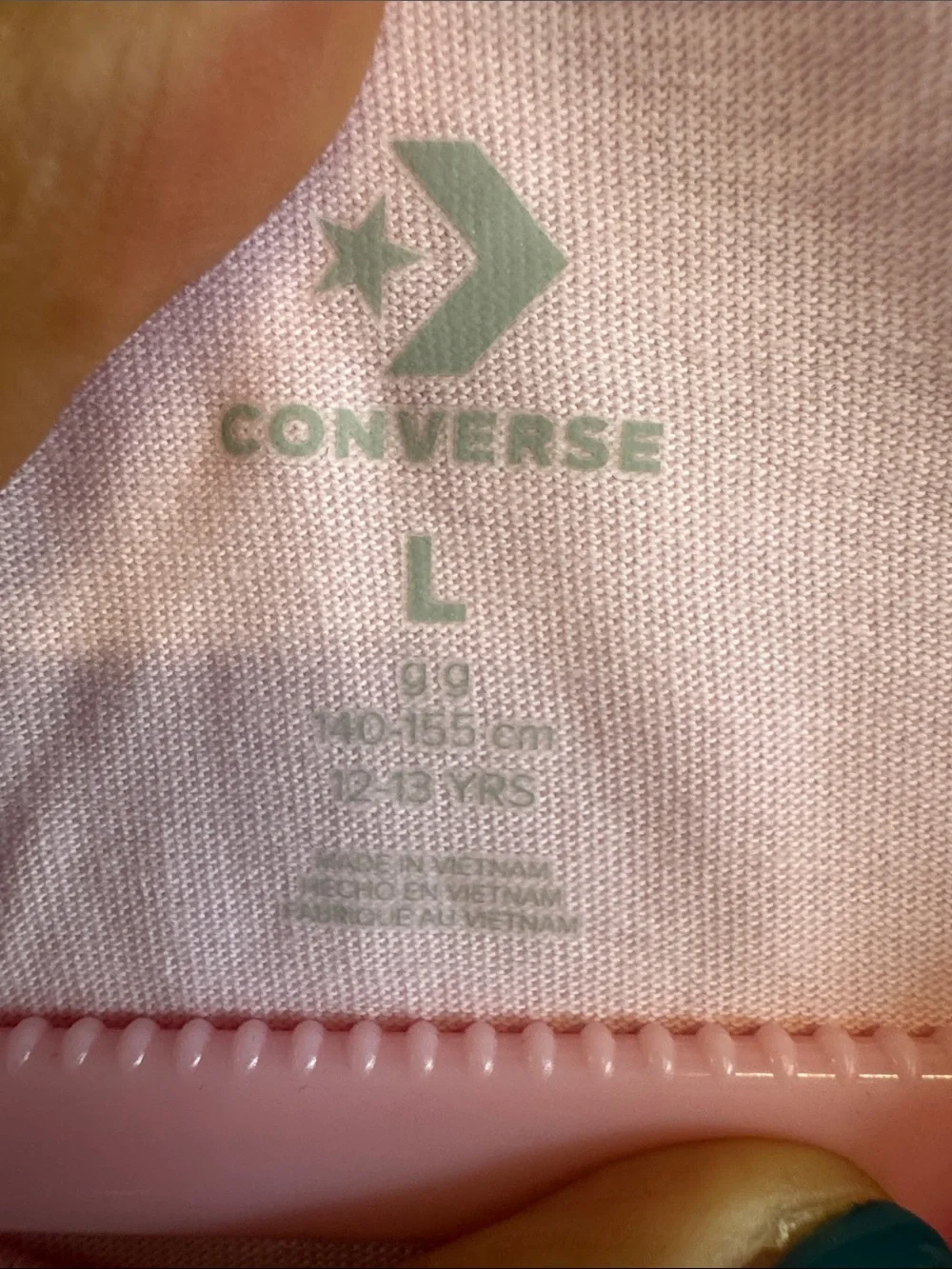 Converse Kids Pink Tee with Graphic Sneaker Stack